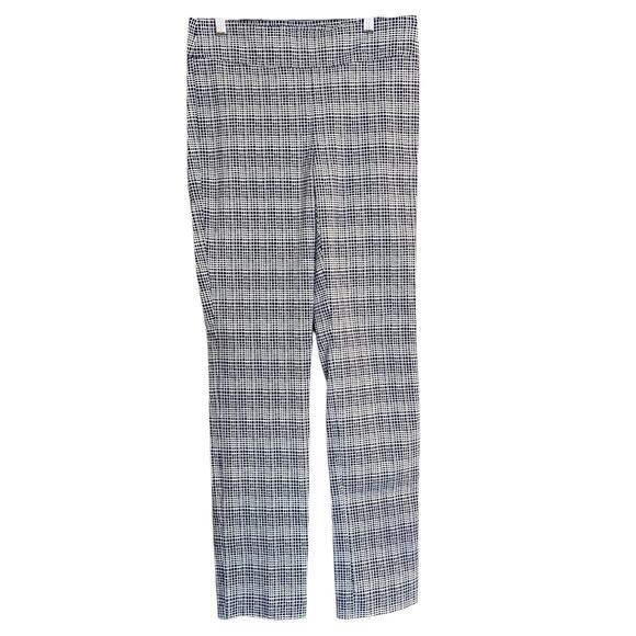 J. McLaughlin Women's Size 4 Blue and White Print Maisie Pull-On Ankle Pants - Picture 2 of 11